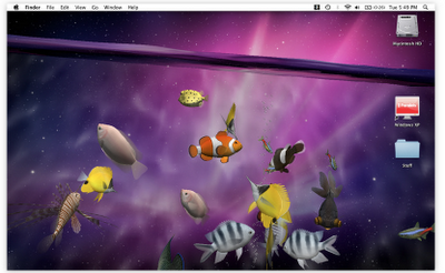 Simpatica applicazione Desktop Aquarium 3D per il nostro Mac