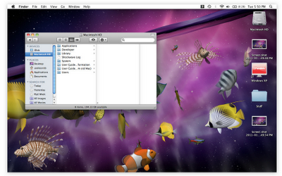 Simpatica applicazione Desktop Aquarium 3D per il nostro Mac