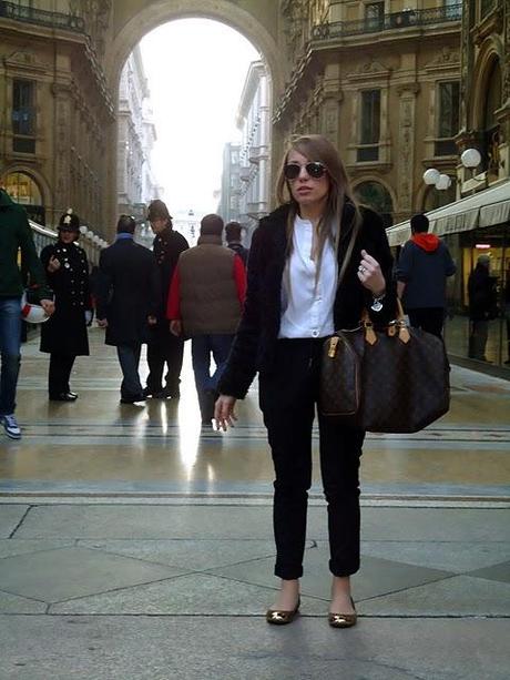 My outfit yesterday in Milan with Maddalena.