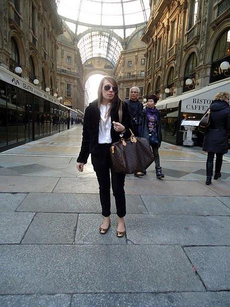 My outfit yesterday in Milan with Maddalena.