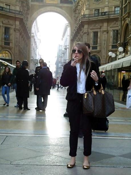 My outfit yesterday in Milan with Maddalena.