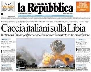 Le prime pagine sulla Libia