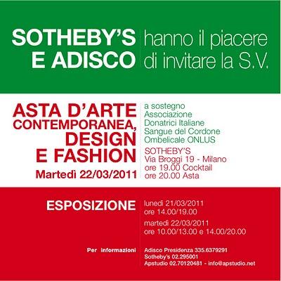 Ecco l'elenco degli artisti per l'asta di Sotheby's per ADISCO