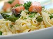 Tagliatelle salmone asparagi