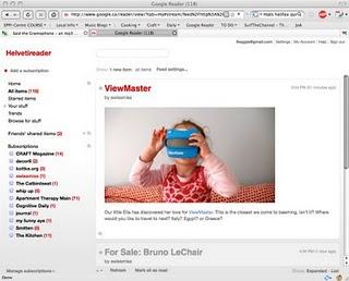 Design raffinato e minimalista per Google Reader con Helvetireader