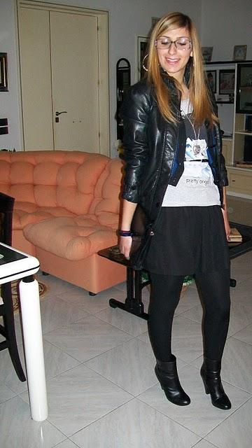 Black Leather Jacket and t-Shirt