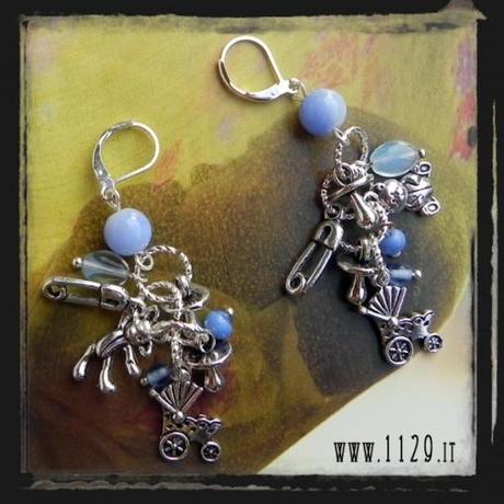 MCBARB orecchini baby elia mamma baby blue earrings 1129