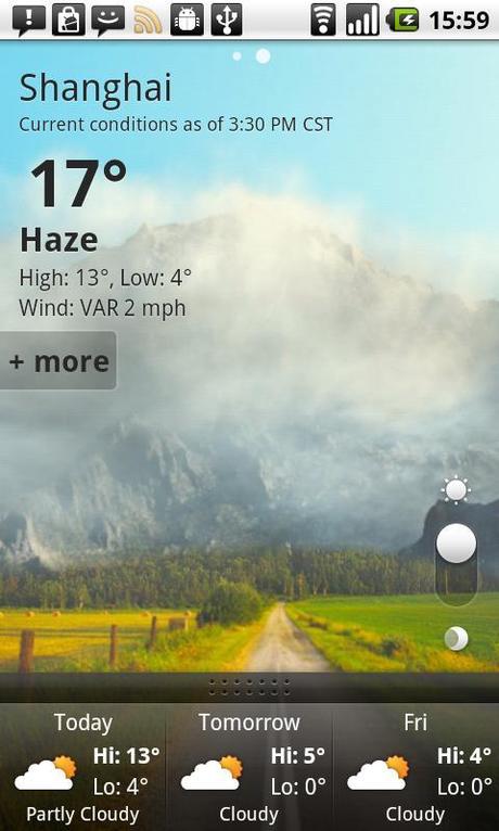  Go Weather, bellissimo widget meteo con orologio in 3D per Android