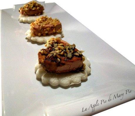 Zuccotto di panettone (o pandoro) e Cuori di foie gras pralinati all'aceto balsamico