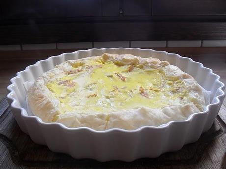 TORTA SALATA CON PROSCIUTTO E ZAFFERANO