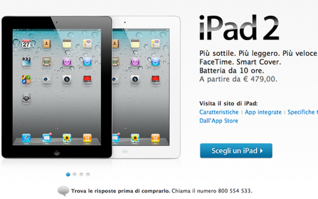 L'iPad 2 disponibile sullo Store Apple Online, ma non è ancora possibile ordinarlo