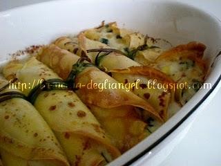 Cannelloni di crepes con zucchine