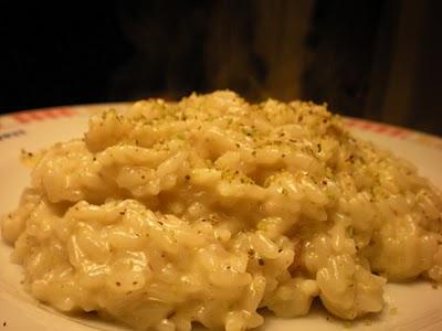 Risotto allo Stracchino con Pistacchi e Scorza di Limone