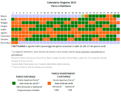 Calendario Parco Città della Domenica