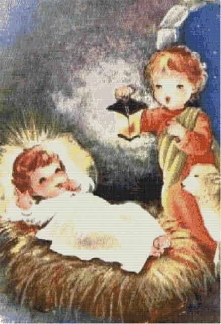 Schema punto croce Natale_4 : Natività