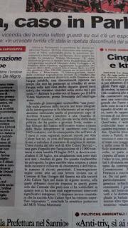 Rassegna stampa su interrogazione relativa alla carenza idrica