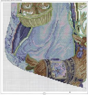 Schema punto croce calza babbo natale- cross stich Santa Claus