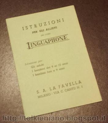 Il Linguaphone con la voce di Tolkien prodotto per l'Italia negli anni Trenta-Quaranta