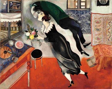 Chagall, Marc (1887-1985): Birthday, 1915. New York, Museum of Modern Art (MoMA) Oil on cardboard, 31 3/4 x 39 1/4 (80.6 x 99.7 cm). Acquired through the Lillie P. Bliss Bequest. 275.1949*** Permission for usage must be provided in writing from Scala. May have restrictions - please contact Scala for details. ***