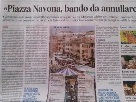 Caso Piazza Navona: da annullare il bando-truffa della Befana! Si svegliano Confcommercio, Fipe, cittadini. E l'assessore Leonori