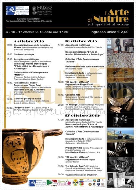REGGIO CALABRIA: Cibi e pietanze nel mondo antico: un viaggio tra quotidiano, rituali ed etnografia Locandina