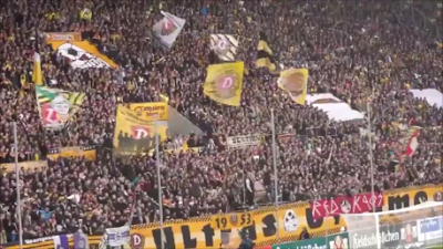 (VIDEO)SG Dynamo Dresden fans amazing support! German 3rd division