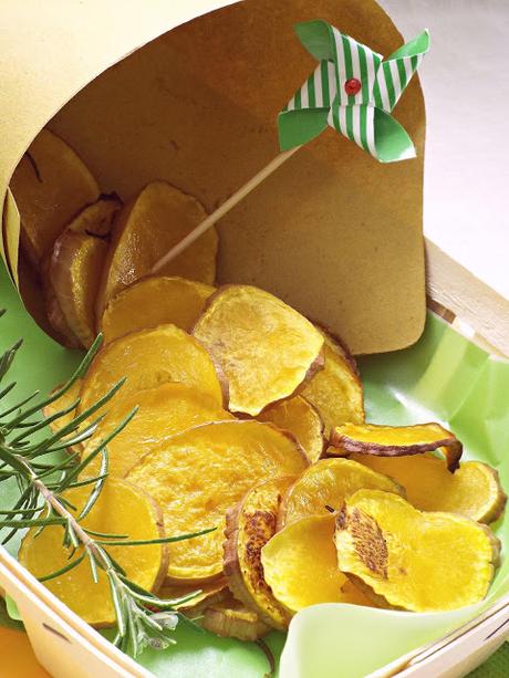 Chips di zucca al rosmarino