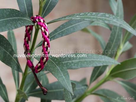 Bracciale in rosa e marrone