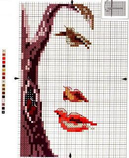 Schemi a puntocroce - donne, fiori e farfalle