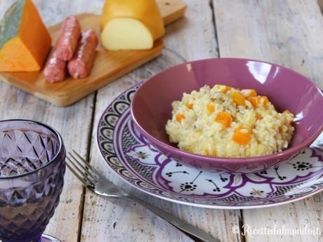 Risotto zucca, salsiccia e provola