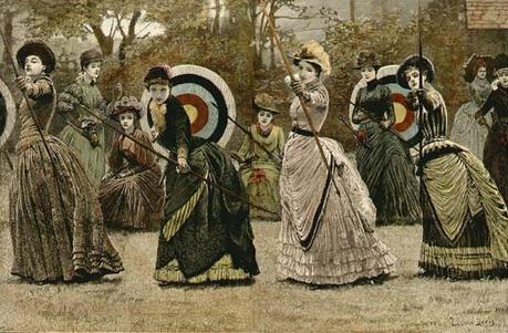 Victorian ladies' outdoor pastimes.