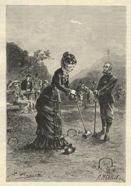 Victorian ladies' outdoor pastimes.