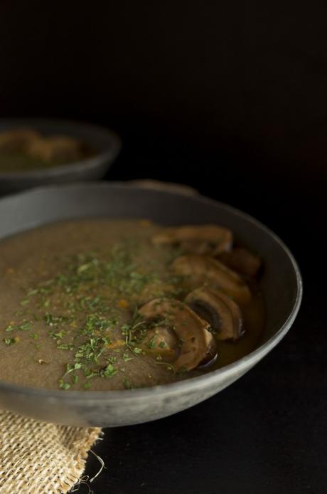 Zuppa di funghi e miso