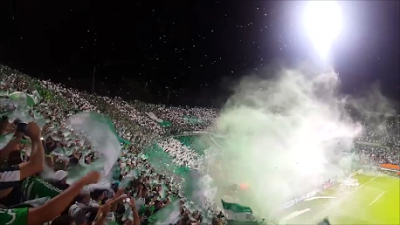 (VIDEO)Atletico Nacional's fans amazing support vs Jaguares de Cordoba - Primera A Colombia 3.10.2015