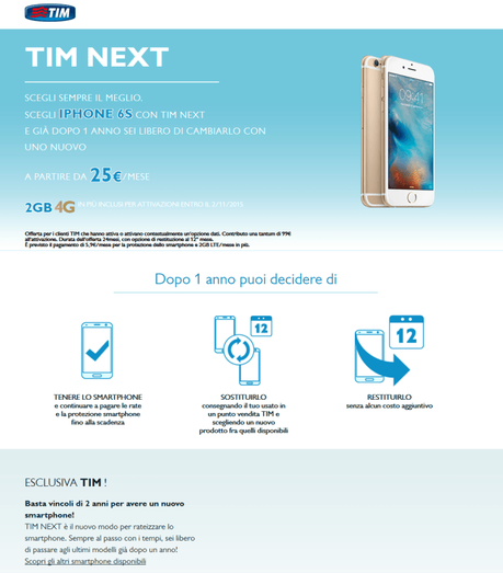 iPhone 6S vs 6S Plus – Dopo la Vodafone e Tre Italia arrivano le offerte anche di TIM