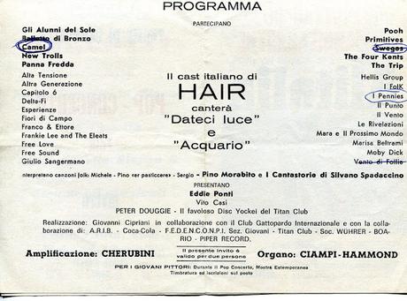 Festival Pop Caracalla 10 - 11 ottobre 1970, di Wazza