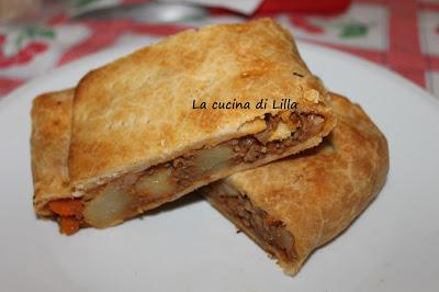 Torte salate: Strudel di carne e patate