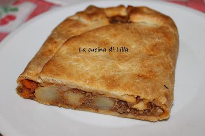 Torte salate: Strudel di carne e patate