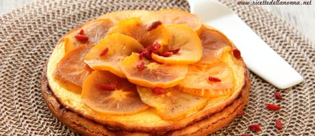 Cheesecake ai cachi e bacche di Goji