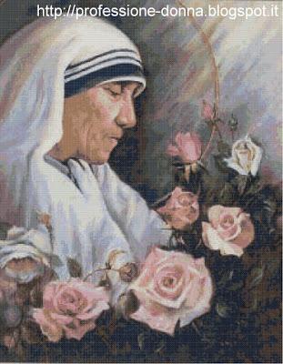 Schema a punto croce: Madre Teresa di Calcutta_2