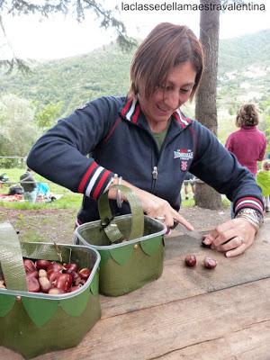 UN CESTINO PER LE CASTAGNE E...LA CASTAGNATA!!!