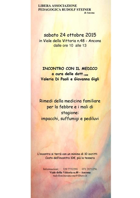 Incontro sui rimedi della medicina familiare per i mali di stagione ad Ancona