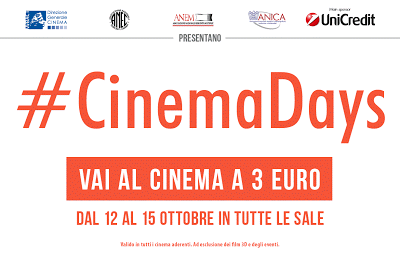 Al cinema con 3 euro con CinemaDays