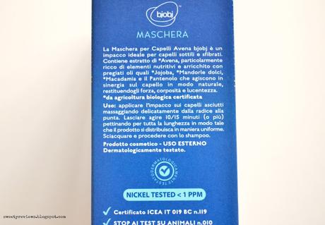 [Review] Maschera capelli sottili e sfibrati Bjobj