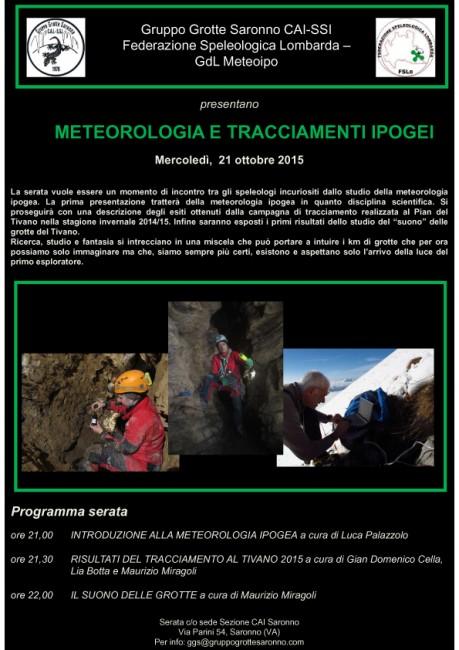 Una serata parlando di meteorologia e tracciamenti ipogei