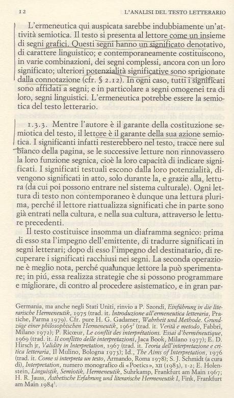 Cesare Segre, Avviamento all’analisi del testo letterario Einaudi, Torino 1985, pagg. 5-13