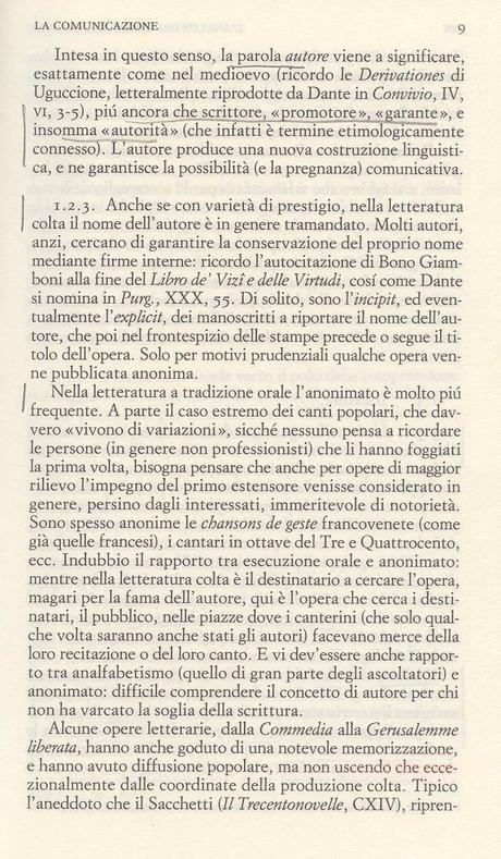 Cesare Segre, Avviamento all’analisi del testo letterario Einaudi, Torino 1985, pagg. 5-13