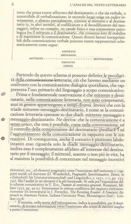 Cesare Segre, Avviamento all’analisi del testo letterario Einaudi, Torino 1985, pagg. 5-13
