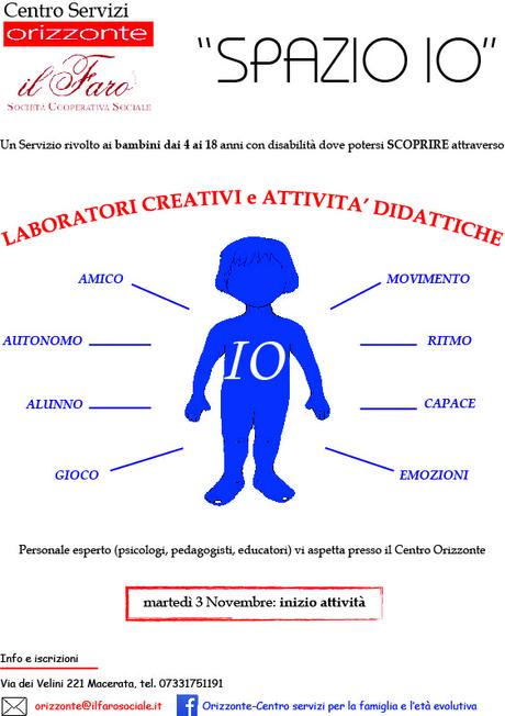 Spazio Io: laboratori creativi e attività per bambini 4-18 anni con disabilità