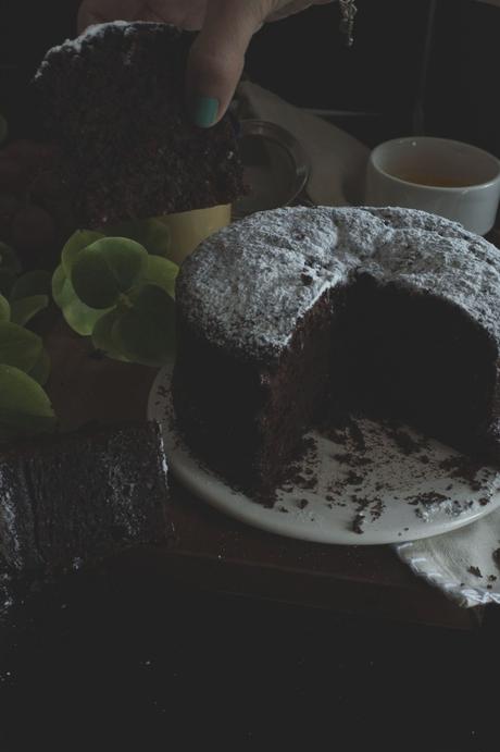 Torta integrale cioccolato, senza burro e senza uova